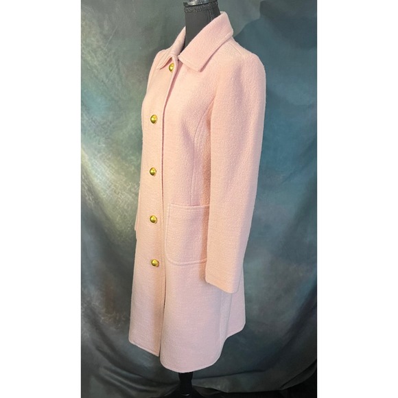 Tory Burch Colette Pink Wool Blend Button Front Coat Women's S/P - Picture 2 of 8